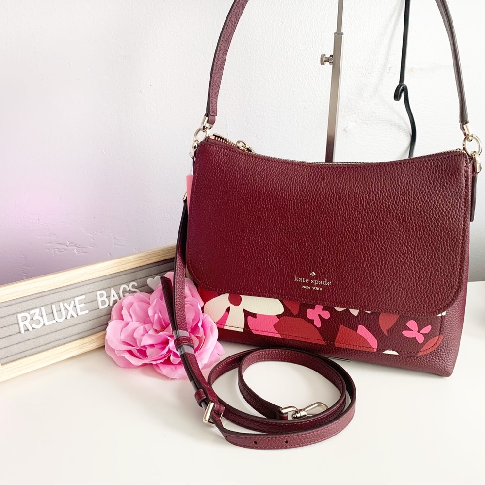 NWT Kate Spade Melody Forest Floral Flap Bag